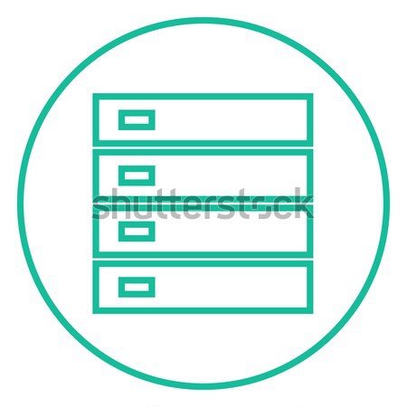 Computer server line icon. Stock photo © RAStudio