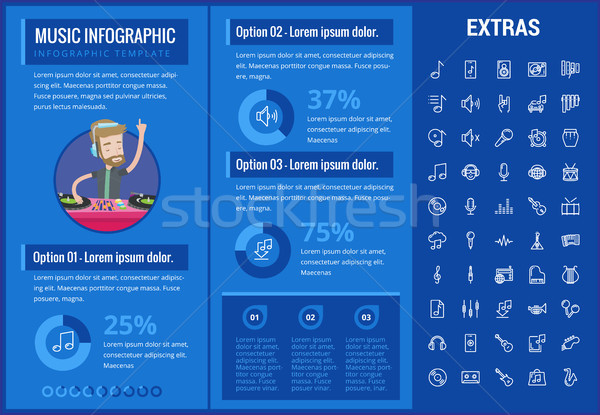 Music infographic template, elements and icons. Stock photo © RAStudio