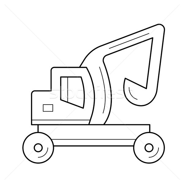 Skid steer loader line icon. Stock photo © RAStudio