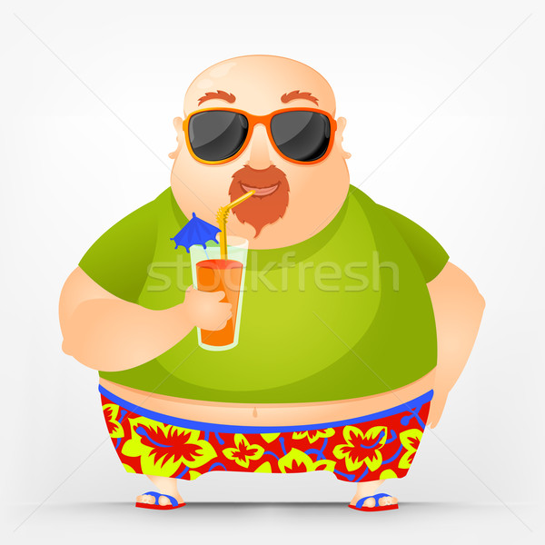 Cheerful Chubby Man Stock photo © RAStudio