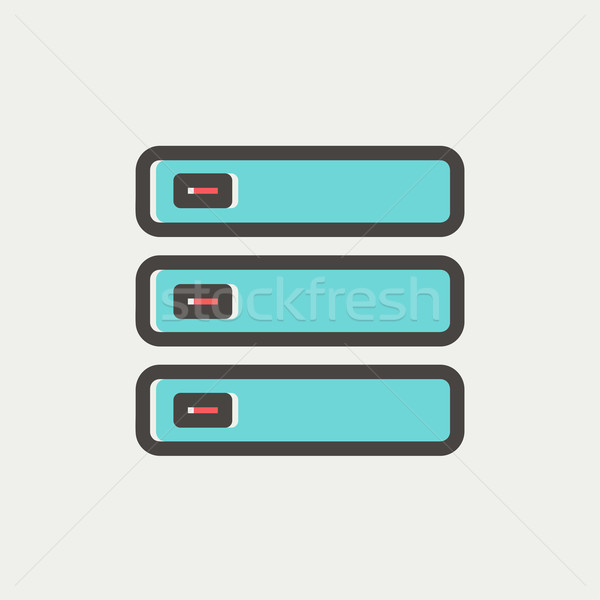 Computer Server thin line icon Stock photo © RAStudio