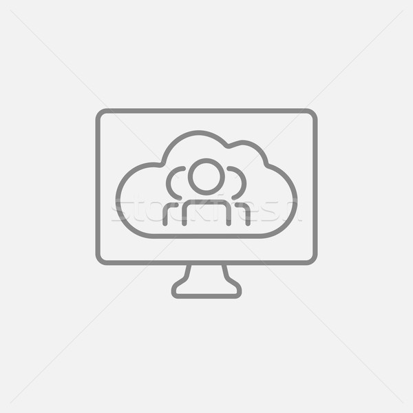 Cloud computing line icon. Stock photo © RAStudio
