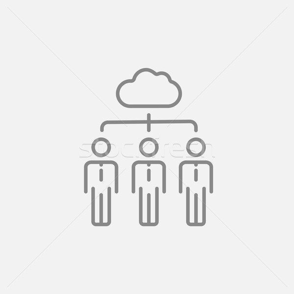 Cloud computing line icon. Stock photo © RAStudio