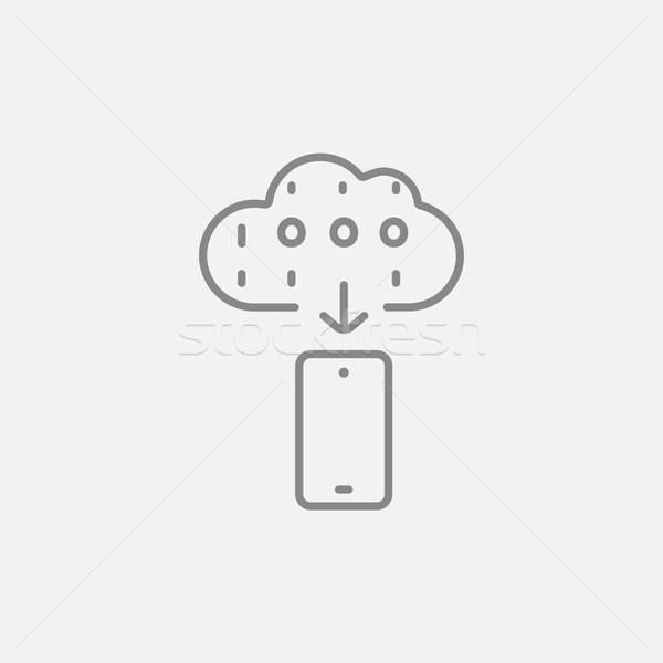 Cloud computing line icon. Stock photo © RAStudio