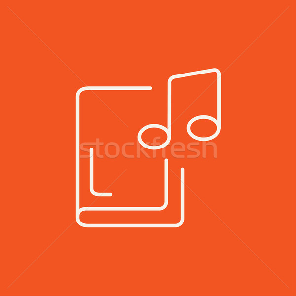 Audio book line icon. Stock photo © RAStudio
