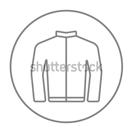 Stock photo: Biker jacket line icon.