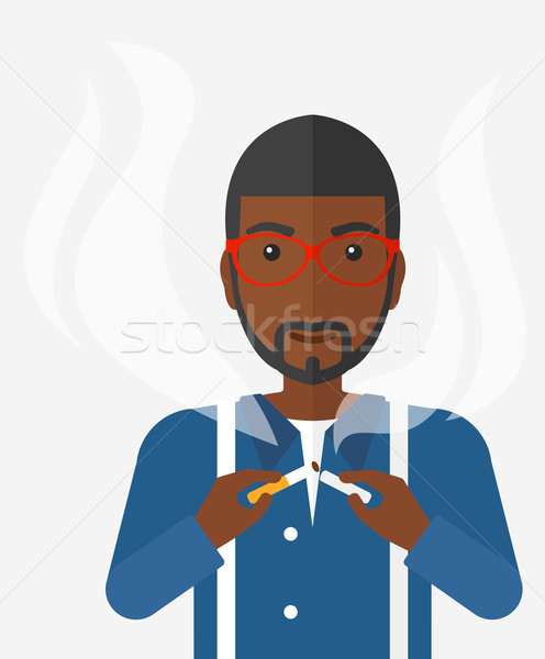 Man quit smoking. Stock photo © RAStudio