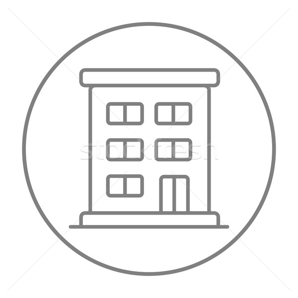 Residential buildings line icon. Stock photo © RAStudio