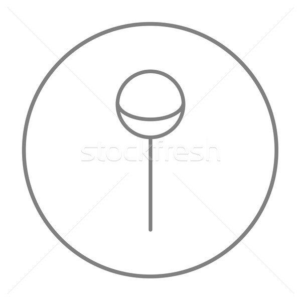 Round lollipop line icon. Stock photo © RAStudio
