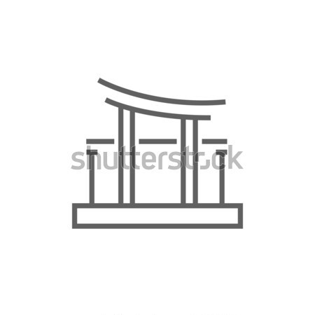 Stock photo: Torii gate line icon.