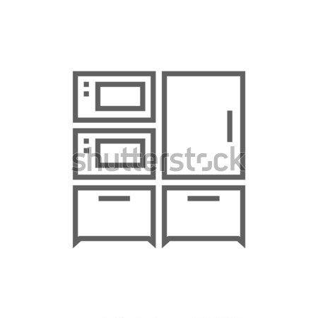 Zdjęcia stock: Gospodarstwo · domowe · urządzenia · line · ikona · internetowych