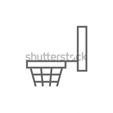 Stock photo: Basketball hoop line icon.