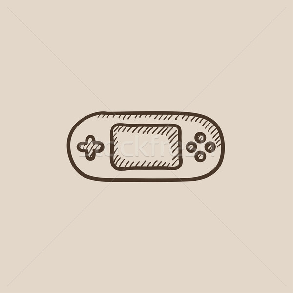 Game console gadget sketch icon. Stock photo © RAStudio