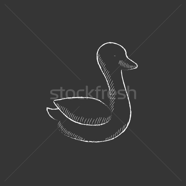 Duck. Drawn in chalk icon. Stock photo © RAStudio