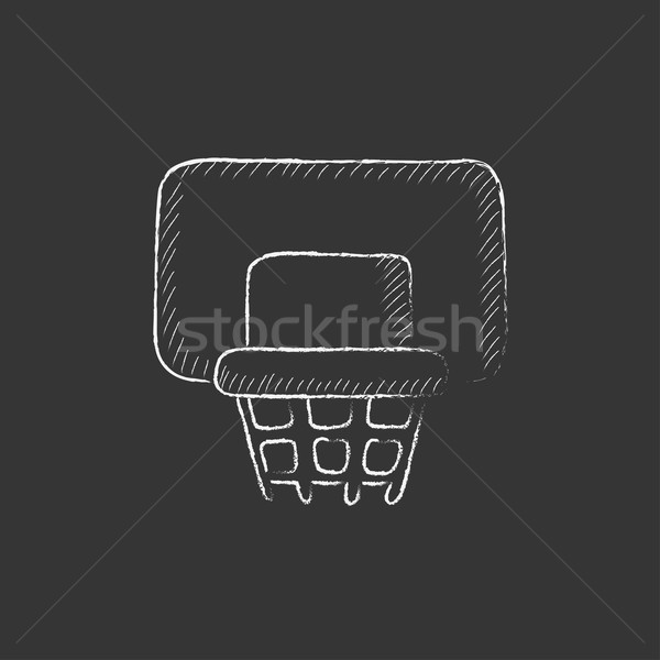 Basketball hoop. Drawn in chalk icon. Stock photo © RAStudio