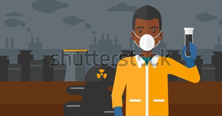 Woman in protective chemical suit. Stock photo © RAStudio