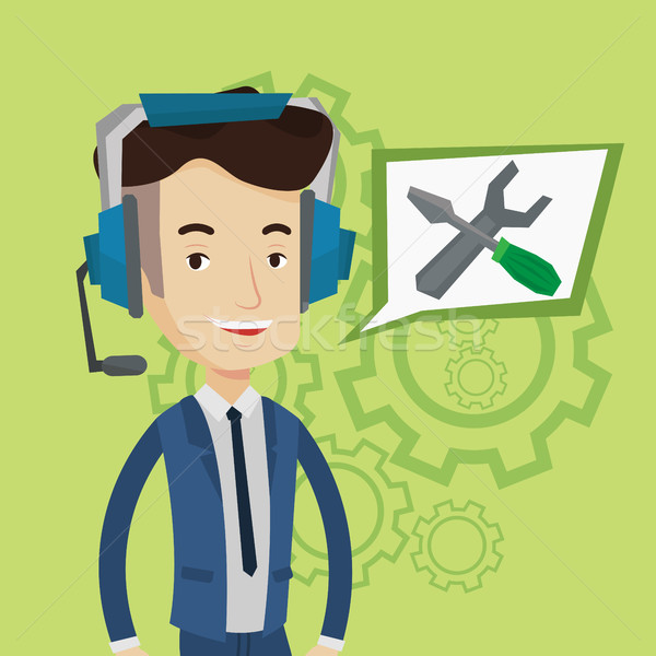 Technical support operator vector illustration. Stock photo © RAStudio