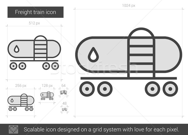 Freight train line icon. Stock photo © RAStudio