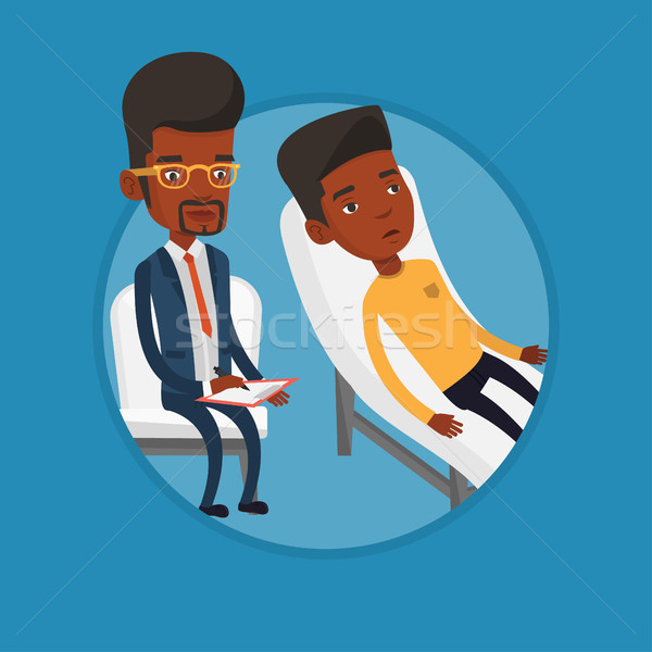 Psychologist having session with patient. Stock photo © RAStudio