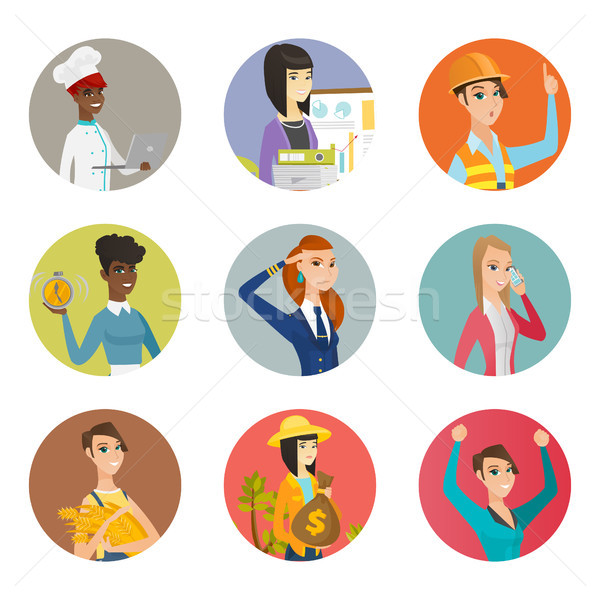 Vector set of characters of different professions. Stock photo © RAStudio