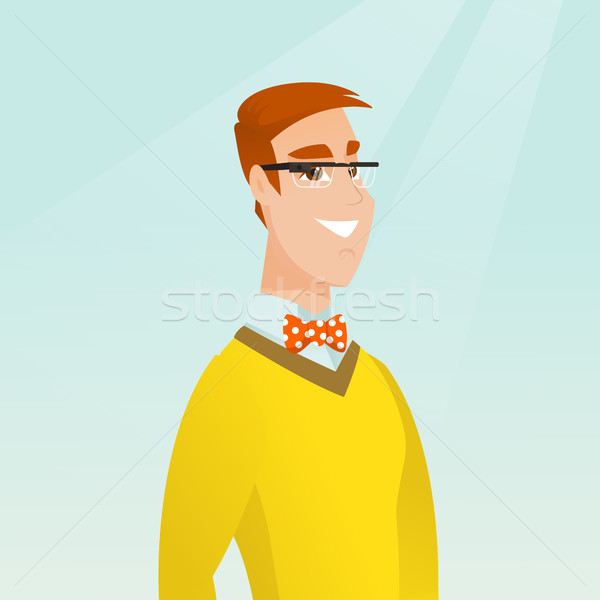 Young caucasian man wearing smart glasses. Stock photo © RAStudio