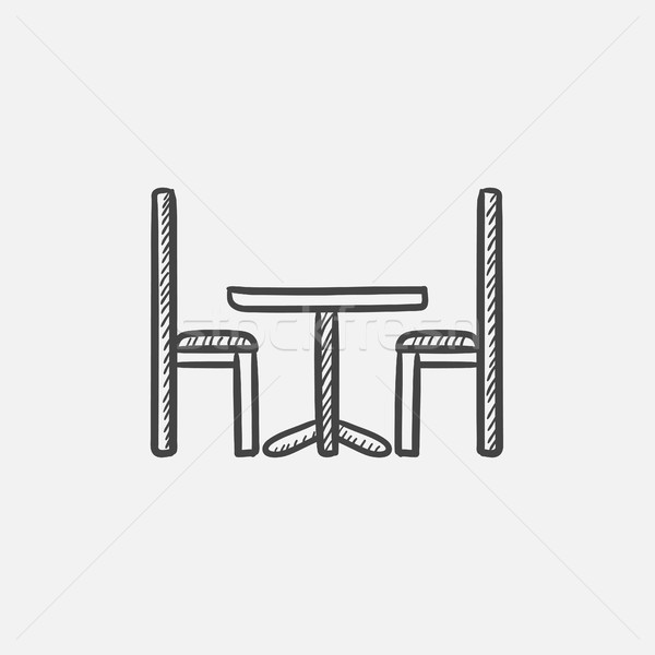 Table and chairs sketch icon. Stock photo © RAStudio