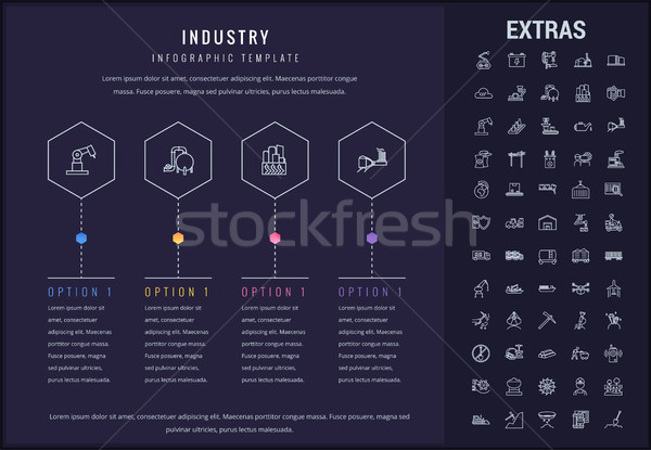 Industry infographic template, elements and icons. Stock photo © RAStudio