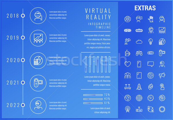 Virtual realitate sablon element timeline Imagine de stoc © RAStudio