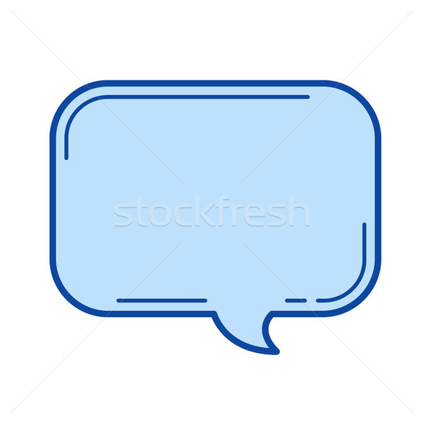 Speach bubble line icon. Stock photo © RAStudio