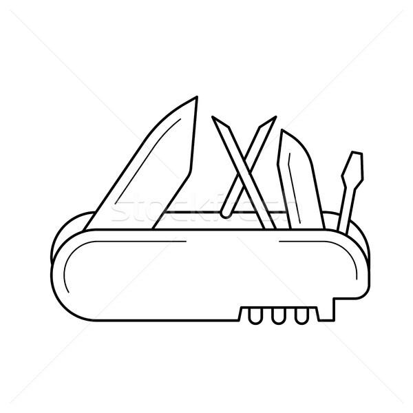 Stock photo: Multi tool line icon.