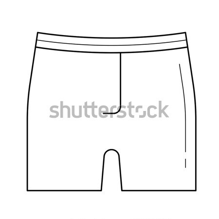 Boxer underpants vector line icon. Stock photo © RAStudio