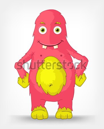 Funny potwora odizolowany szary gradient Zdjęcia stock © RAStudio