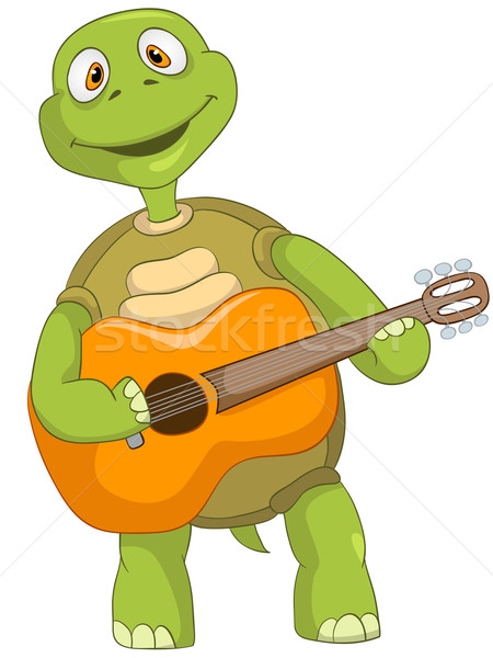 Funny Turtle. Guitarist. Stock photo © RAStudio