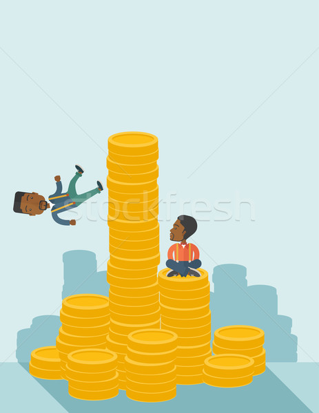 Deux noir affaires affaires une séance [[stock_photo]] © RAStudio