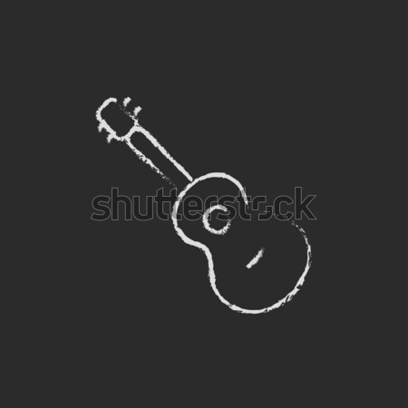 Chicken leg icon drawn in chalk. Stock photo © RAStudio