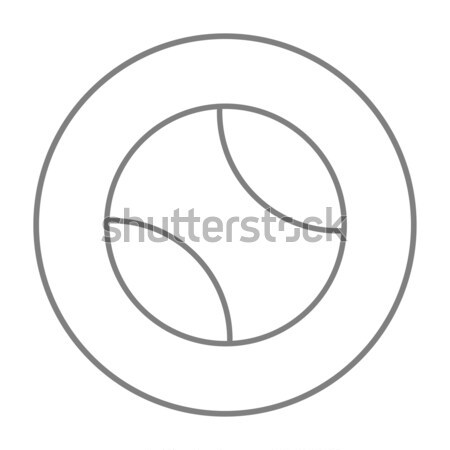 Tennisball line Symbol Web mobile Infografiken Stock foto © RAStudio