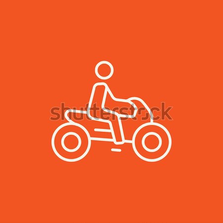 Foto stock: Homem · equitação · motocicleta · linha · ícone · teia