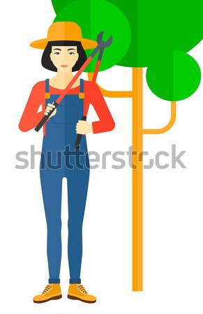 Farmer with pruner. Stock photo © RAStudio