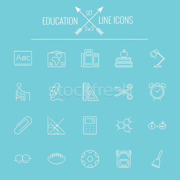 Education icon set. Stock photo © RAStudio