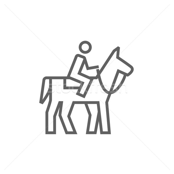 Horse riding line icon. Stock photo © RAStudio