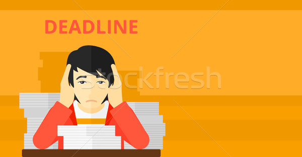 Man having problem with deadline. Stock photo © RAStudio