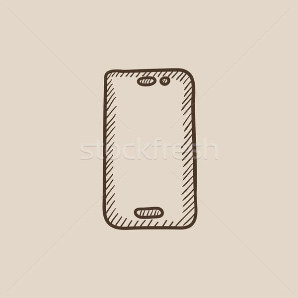 Mobile phone sketch icon. Stock photo © RAStudio