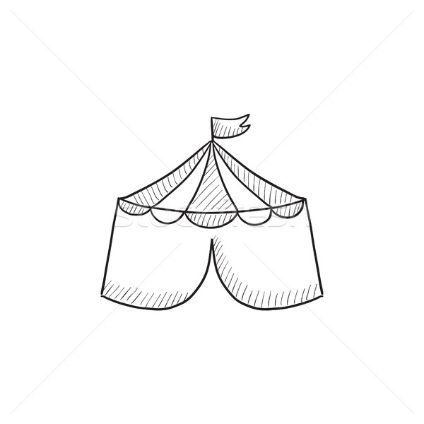 Circus tent sketch icon. Stock photo © RAStudio