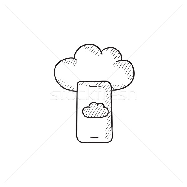 Cloud computing sketch icon. Stock photo © RAStudio