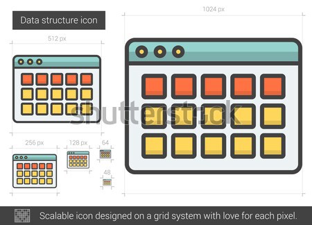 數據 結構 線 圖標 向量 孤立 商業照片 © RAStudio