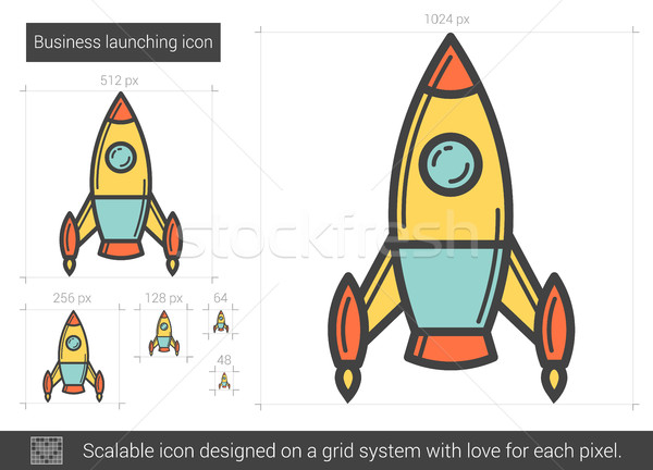 Business launching line icon. Stock photo © RAStudio