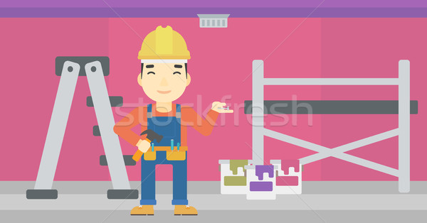 Cheerful repairer engineer. Stock photo © RAStudio