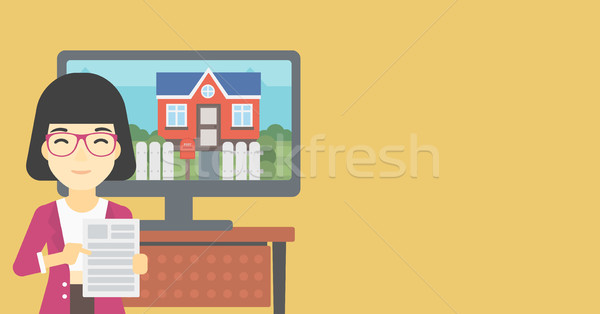 Real estate agent offering house. Stock photo © RAStudio