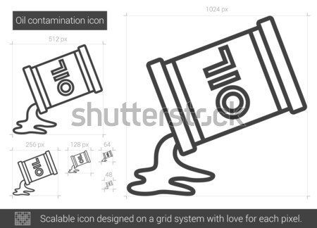 Oil contamination line icon. Stock photo © RAStudio