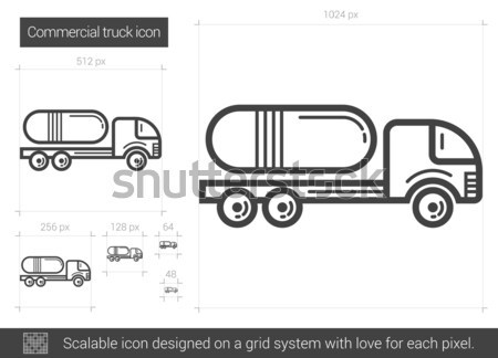 Commercial truck line icon. Stock photo © RAStudio
